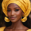 Artisan Golden Fulani Earrings – Medium Handmade African Tribal Jewelry