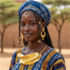 Handmade Fulani Gold-Tone Collar Necklace – West African Statement Jewelry
