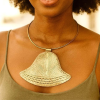 Elegant Bronze Pendant Necklace – Handmade Timeless Statement Jewelry