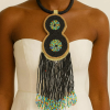 Colorful African Beaded Necklace – Handmade West African Statement Jewelry