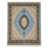 Persian D Handmade Rug – Powder Blue & Ivory Medallion Design – 8x10 Ft
