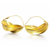 Artisan Golden Fulani Earrings – Medium Handmade African Tribal Jewelry