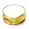 Handmade Fulani Gold-Tone Collar Necklace – West African Statement Jewelry