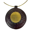Rustic Bronze & Leather Pendant Necklace – Handmade Boho Statement Jewelry