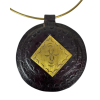 Handmade Leather Cord Necklace with Bronze Charm – Rustic Boho Jewelry