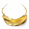 Handmade Fulani Gold-Tone Collar Necklace – West African Statement Jewelry