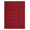 Persian D Handmade Rug – Rich Red All-Over Geometric Design – 8x10 Ft