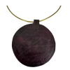 Rustic Bronze & Leather Pendant Necklace – Handmade Boho Statement Jewelry