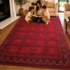 Persian D Handmade Rug – Rich Red All-Over Geometric Design – 8x10 Ft