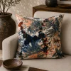 African Batick Blue Pillow Cover: Handmade Cushion, Boho Decor