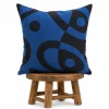 Blue Mudcloth Pillow Cover: Double Sided African Bogolan Fani Fabrics