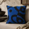 Blue Mudcloth Pillow Cover: Double Sided African Bogolan Fani Fabrics