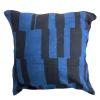 Blue Mudcloth Pillow Cover: African Bogolan Fani Cotton Cushion Double Face