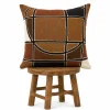 Handmade Brown Mudcloth Pillow Cover: African Bogolan Fani Cotton Cushion Double Face