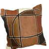 Handmade Brown Mudcloth Pillow Cover: African Bogolan Fani Cotton Cushion Double Face