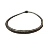Traditional Braided African Brown Leather Necklace – Handmade Tribal Boho Jewelry