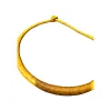 Traditional Yellow African Leather Braided Necklace – Handmade Ethnic Statement Jewelry