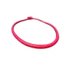Handcrafted Pink African Braided Leather Necklace – Tribal Boho Statement Jewelry
