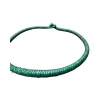 Green Traditional African Leather Necklace – Handmade Tribal Boho Jewelry