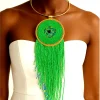 Colorful African Beaded Necklace – Handmade West African Statement Jewelry