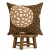 Brown Mudcloth Pillow Cover: Double Sided African Bogolan Fani Fabric