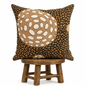 Brown Mudcloth Pillow Cover: Double Sided African Bogolan Fani Fabric