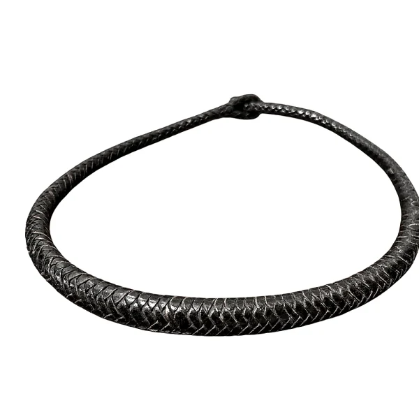 Handmade Brown Leather Tribal Necklace– African-Inspired Boho Jewelry