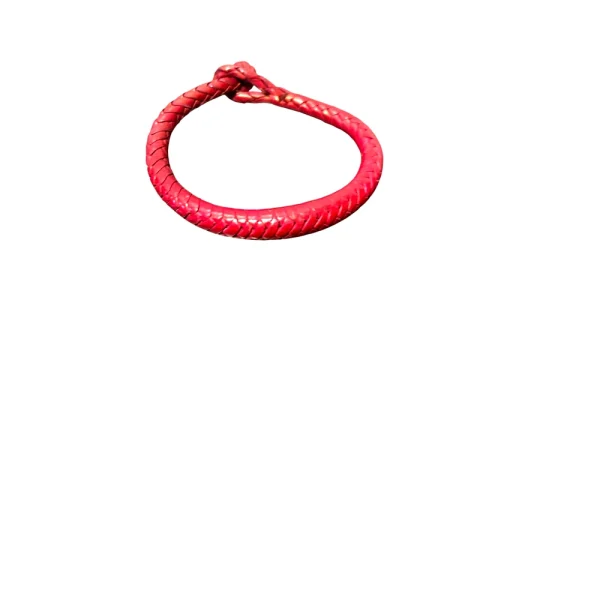 Braided Pink Leather Bracelet – Handmade African-Inspired Women’s Jewelry