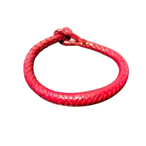 Braided Pink Leather Bracelet – Handmade African-Inspired Women’s Jewelry