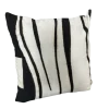 Zebra Stripe Mudcloth Pillow Cover: African Bogolan Fani, Handmade Cotton Double Face