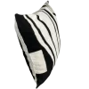 Zebra Stripe Mudcloth Pillow Cover: African Bogolan Fani, Handmade Cotton Double Face