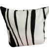 Zebra Stripe Mudcloth Pillow Cover: African Bogolan Fani, Handmade Cotton Double Face