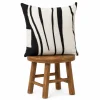 Zebra Stripe Mudcloth Pillow Cover: African Bogolan Fani, Handmade Cotton Double Face