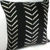 Black Mudcloth Pillow Cover: African Bogolan Design