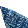 Blue Mudcloth Pillow Cover: Double Sided African Bogolan Fani, Handmade