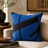 Blue and Black Mudcloth Pillow Cover: Double Sided African Bogolan Fani Fabrics