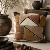 Brown Mudcloth Pillow Cover: Double Sided African Bogolan Fani Fabric