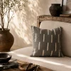 Gray Mudcloth Pillow Cover: Double Sided African Bogolan Fani Fabric