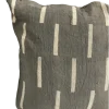 Gray Mudcloth Pillow Cover: Double Sided African Bogolan Fani Fabric