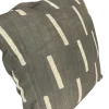 Gray Mudcloth Pillow Cover: Double Sided African Bogolan Fani Fabric