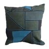 Green Blue Mudcloth Pillow Cover: Double Sided African Bogolan Fani Fabric