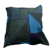 Green Blue Mudcloth Pillow Cover: Double Sided African Bogolan Fani Fabric