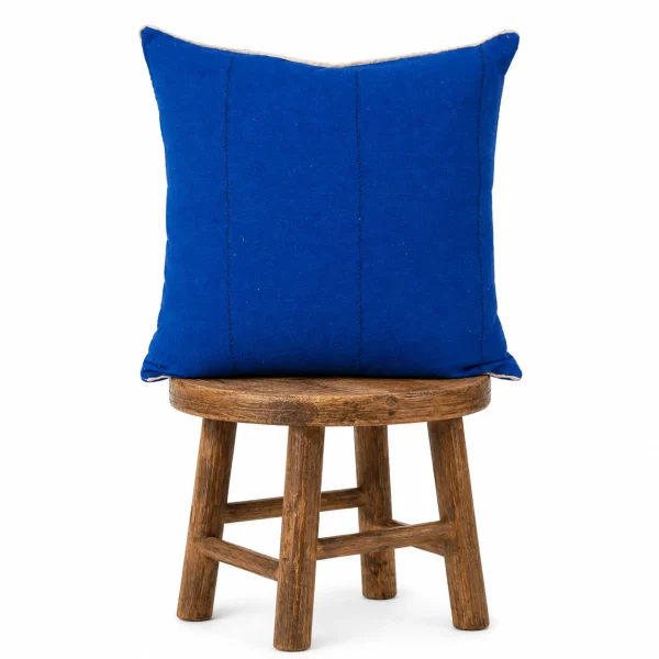 Blue African Indigo Pillow Cover: Handmade Mudcloth Cushion