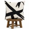 Black and White Mudcloth Pillow Cover: Double Sided African Bogolan Fani Fabrics