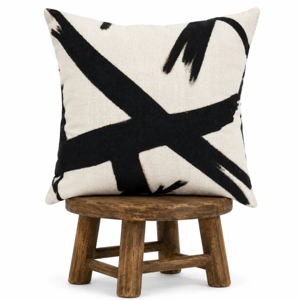 Black and White Mudcloth Pillow Cover: Double Sided African Bogolan Fani Fabrics