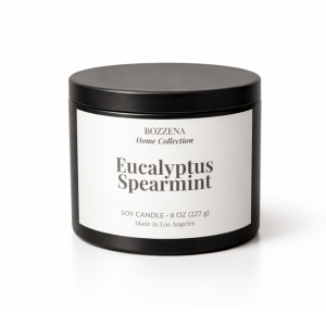 Eucalyptus Spearmint Scented Candle – 8 Oz Aromatherapy Soy Candle