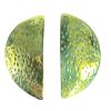 Golden Brass Statement Earrings Oversized Handmade Triangle Hoop Earrings, African Design