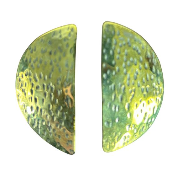 Golden Brass Statement Earrings Oversized Handmade Triangle Hoop Earrings, African Design