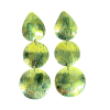 Handcrafted 3-Tier Teardrop Circle Hammered Brass Earrings – Cascading Drop Statement Earrings