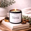 Mahogany Teakwood Scented Candle – 8 Oz Long-Lasting Home Fragrance